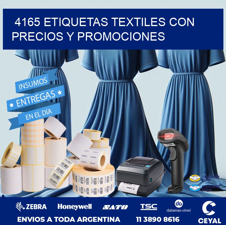 4165 ETIQUETAS TEXTILES CON PRECIOS Y PROMOCIONES