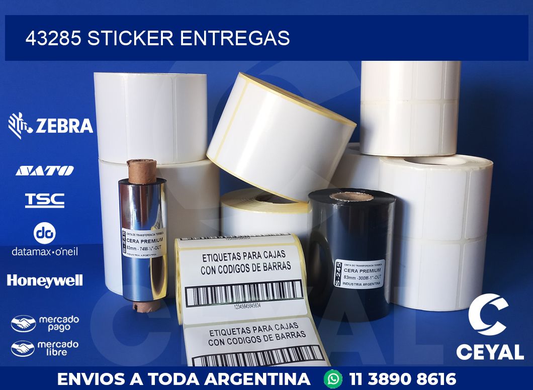 43285 STICKER ENTREGAS