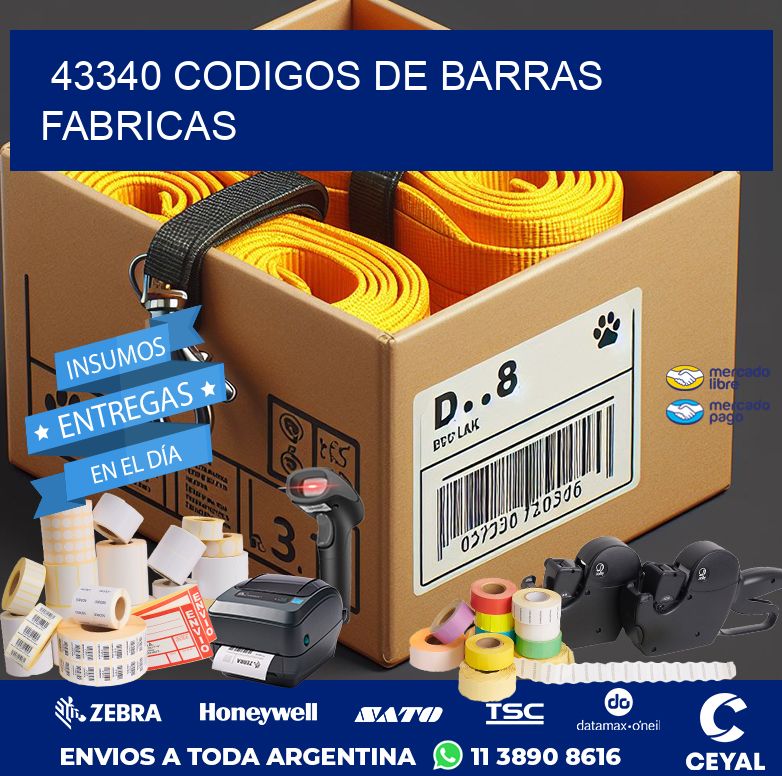 43340 CODIGOS DE BARRAS FABRICAS