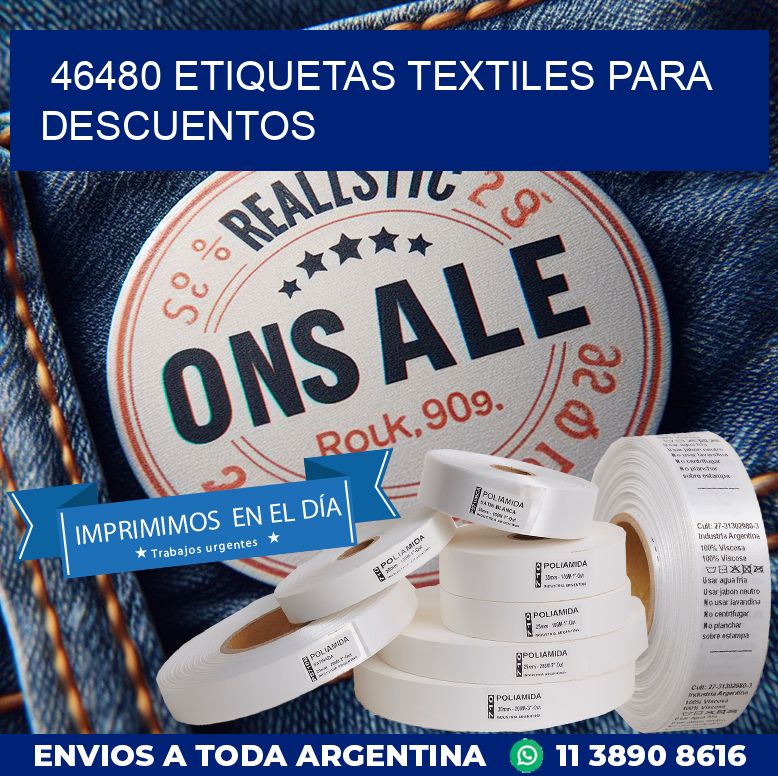 46480 ETIQUETAS TEXTILES PARA DESCUENTOS