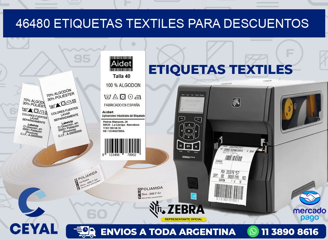 46480 ETIQUETAS TEXTILES PARA DESCUENTOS