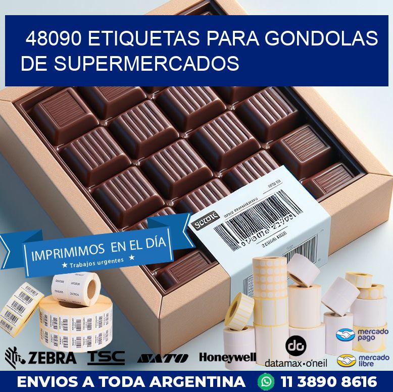 48090 ETIQUETAS PARA GONDOLAS DE SUPERMERCADOS