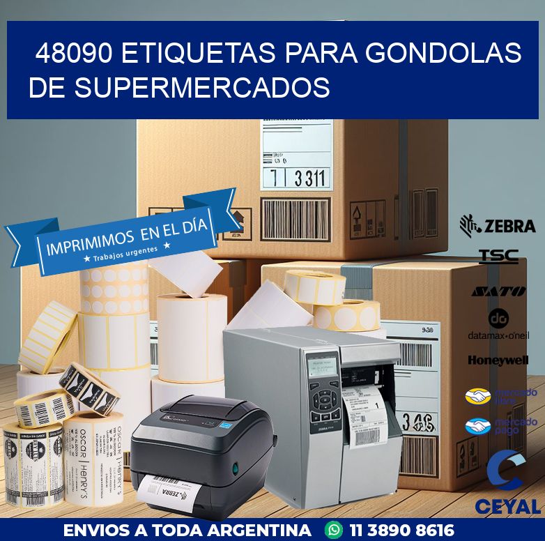 48090 ETIQUETAS PARA GONDOLAS DE SUPERMERCADOS