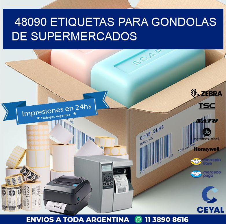 48090 ETIQUETAS PARA GONDOLAS DE SUPERMERCADOS