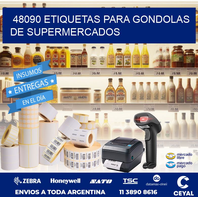 48090 ETIQUETAS PARA GONDOLAS DE SUPERMERCADOS