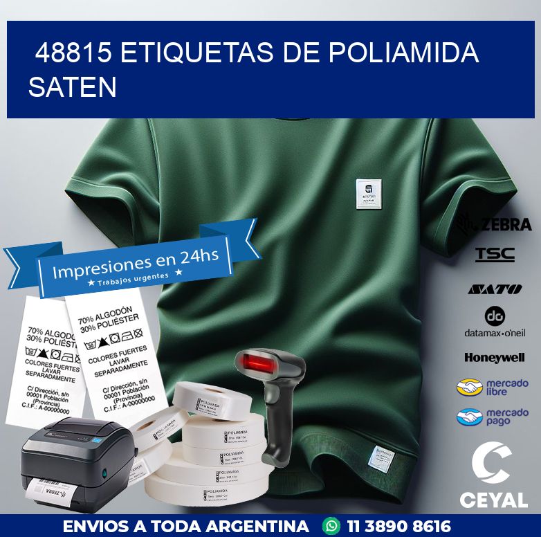 48815 ETIQUETAS DE POLIAMIDA SATEN