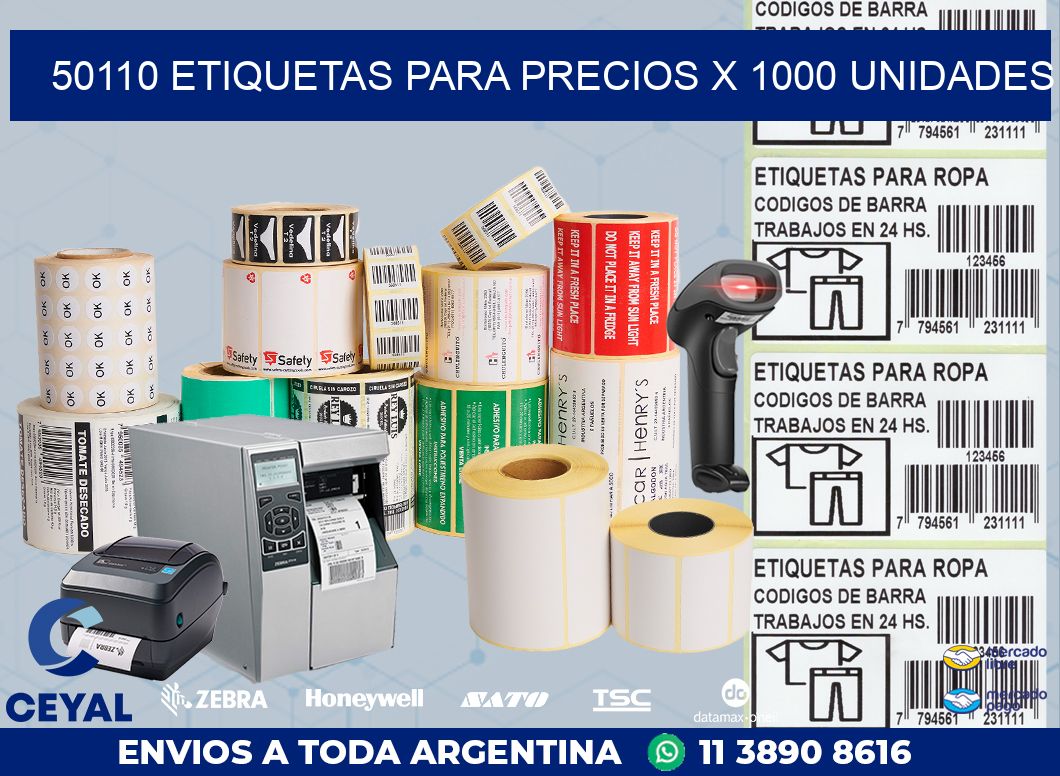 50110 ETIQUETAS PARA PRECIOS X 1000 UNIDADES