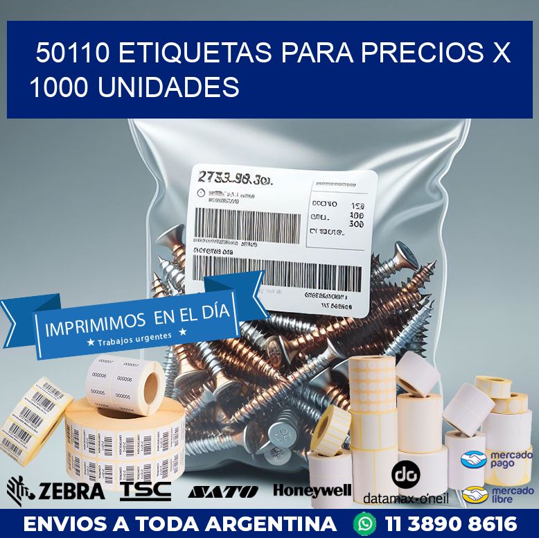 50110 ETIQUETAS PARA PRECIOS X 1000 UNIDADES