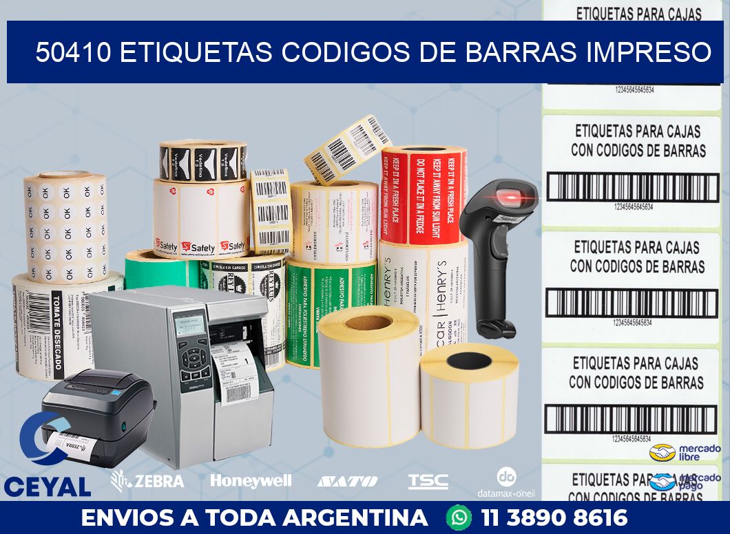 50410 ETIQUETAS CODIGOS DE BARRAS IMPRESO