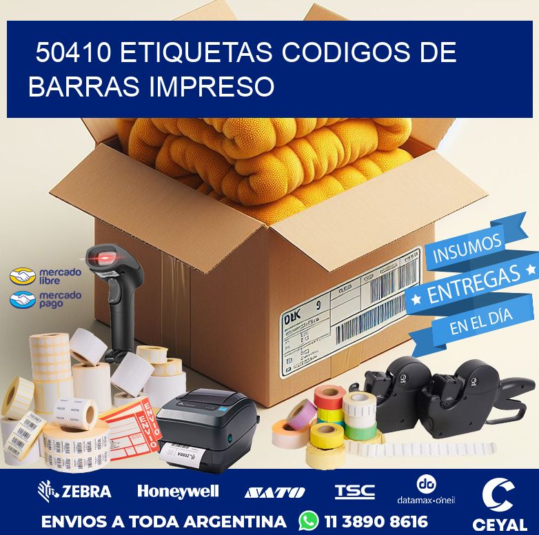 50410 ETIQUETAS CODIGOS DE BARRAS IMPRESO