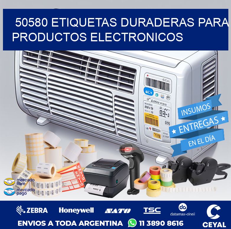 50580 ETIQUETAS DURADERAS PARA PRODUCTOS ELECTRONICOS