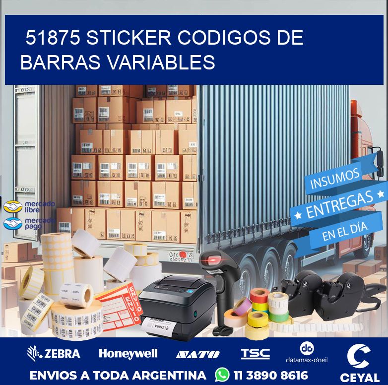 51875 STICKER CODIGOS DE BARRAS VARIABLES