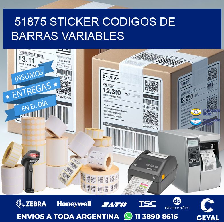 51875 STICKER CODIGOS DE BARRAS VARIABLES