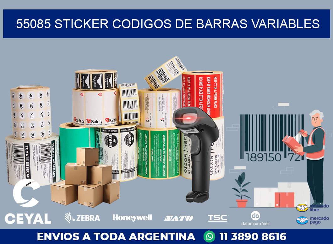 55085 STICKER CODIGOS DE BARRAS VARIABLES