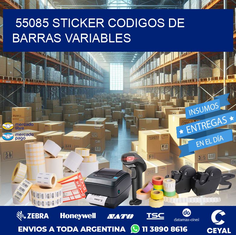 55085 STICKER CODIGOS DE BARRAS VARIABLES