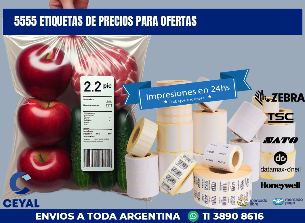 5555 ETIQUETAS DE PRECIOS PARA OFERTAS