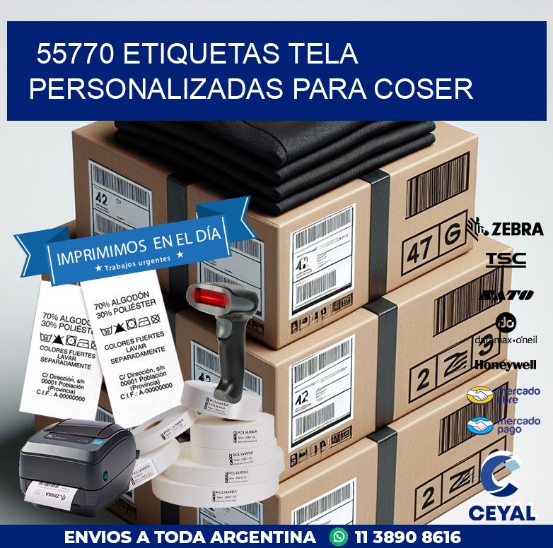 55770 ETIQUETAS TELA PERSONALIZADAS PARA COSER