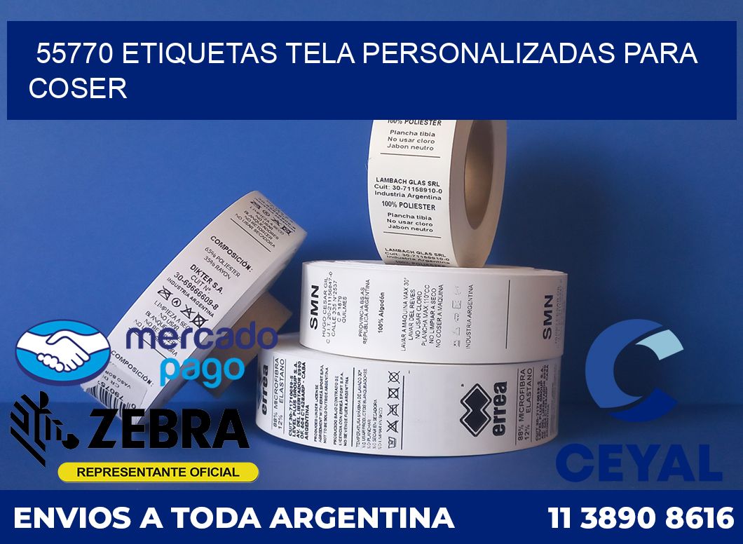 55770 ETIQUETAS TELA PERSONALIZADAS PARA COSER