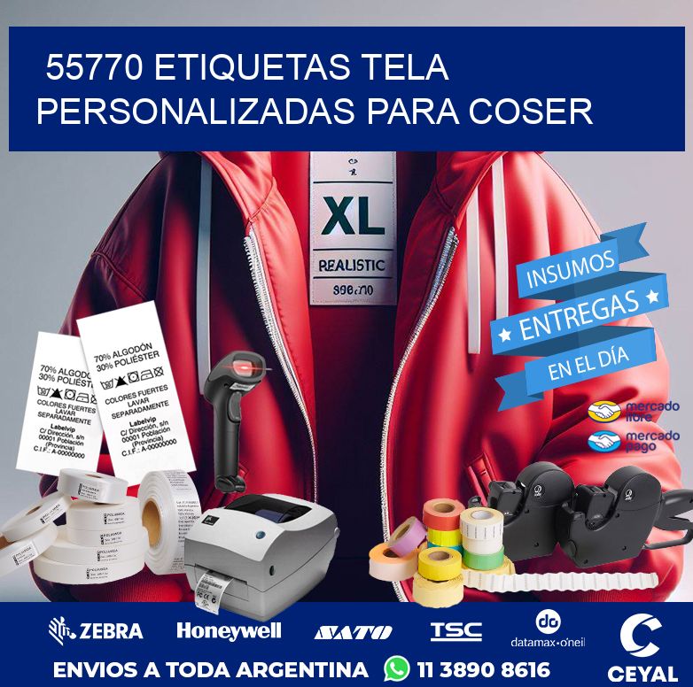 55770 ETIQUETAS TELA PERSONALIZADAS PARA COSER