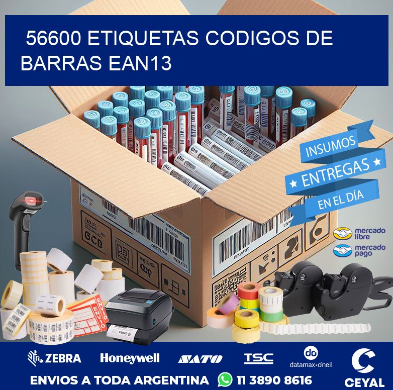 56600 ETIQUETAS CODIGOS DE BARRAS EAN13
