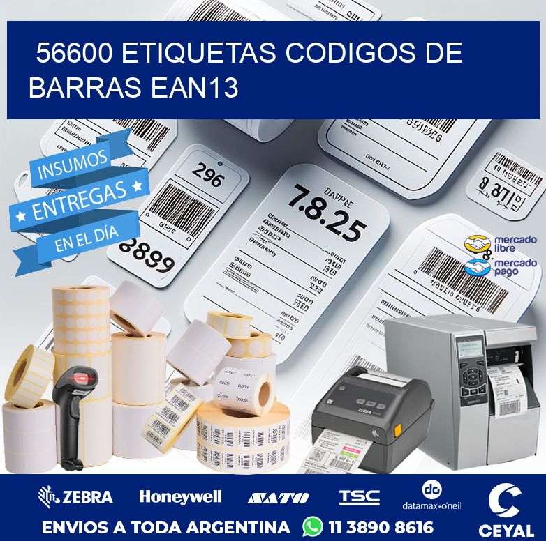 56600 ETIQUETAS CODIGOS DE BARRAS EAN13
