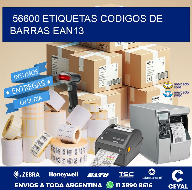 56600 ETIQUETAS CODIGOS DE BARRAS EAN13