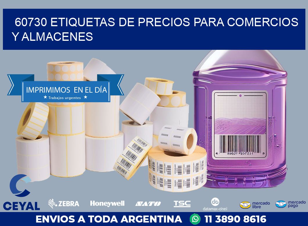 60730 ETIQUETAS DE PRECIOS PARA COMERCIOS Y ALMACENES | Ribbon Zebra