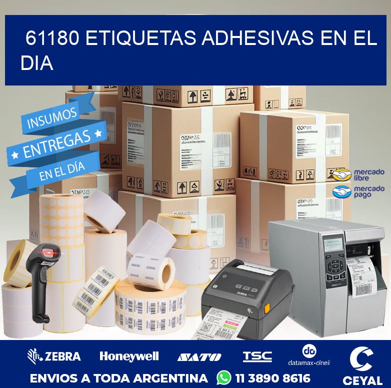 61180 ETIQUETAS ADHESIVAS EN EL DIA