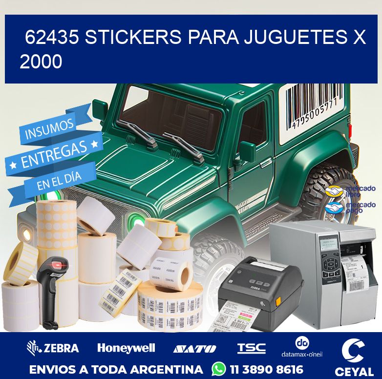62435 STICKERS PARA JUGUETES X 2000