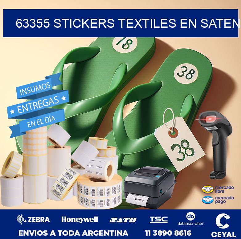 63355 STICKERS TEXTILES EN SATEN