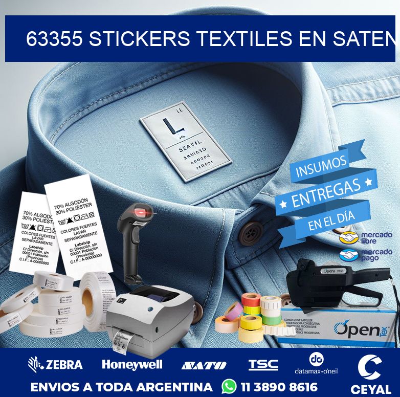 63355 STICKERS TEXTILES EN SATEN
