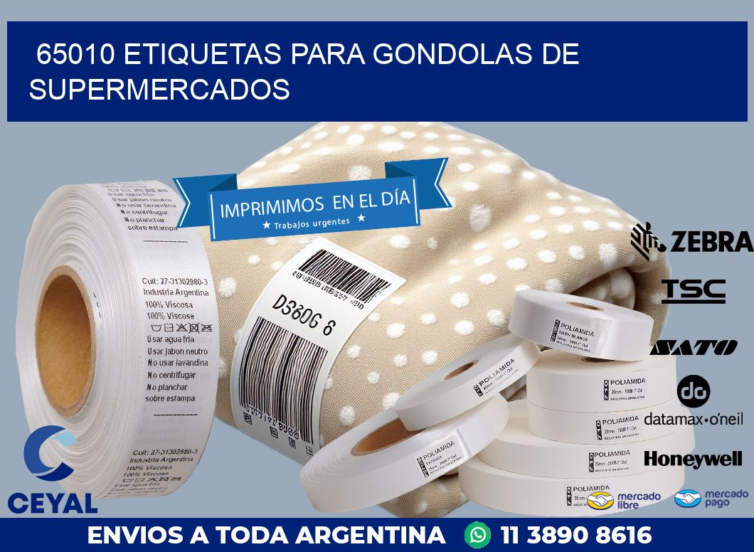 65010 ETIQUETAS PARA GONDOLAS DE SUPERMERCADOS