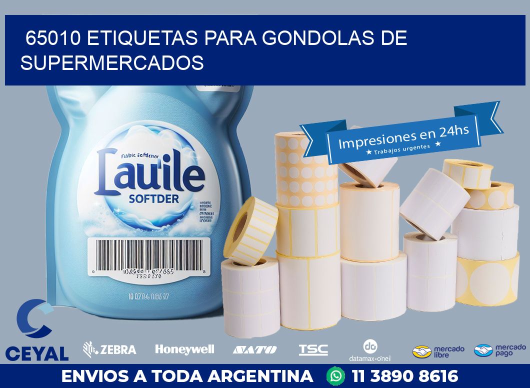65010 ETIQUETAS PARA GONDOLAS DE SUPERMERCADOS
