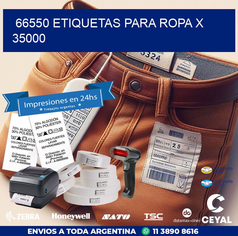 66550 ETIQUETAS PARA ROPA X 35000