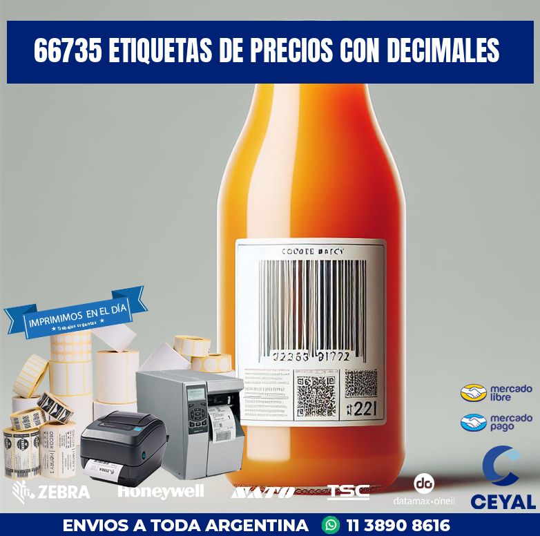 66735 ETIQUETAS DE PRECIOS CON DECIMALES