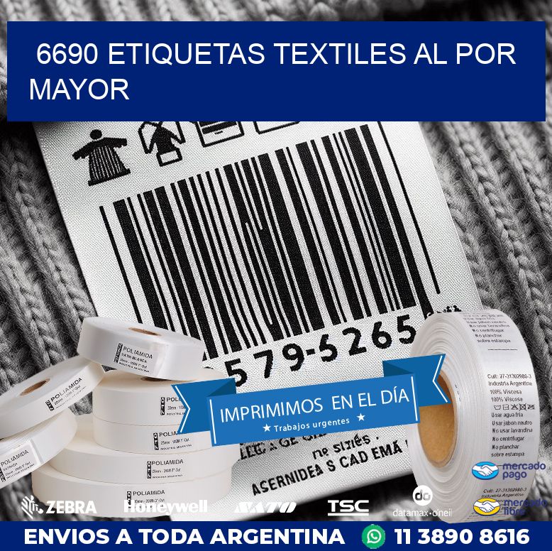 6690 ETIQUETAS TEXTILES AL POR MAYOR