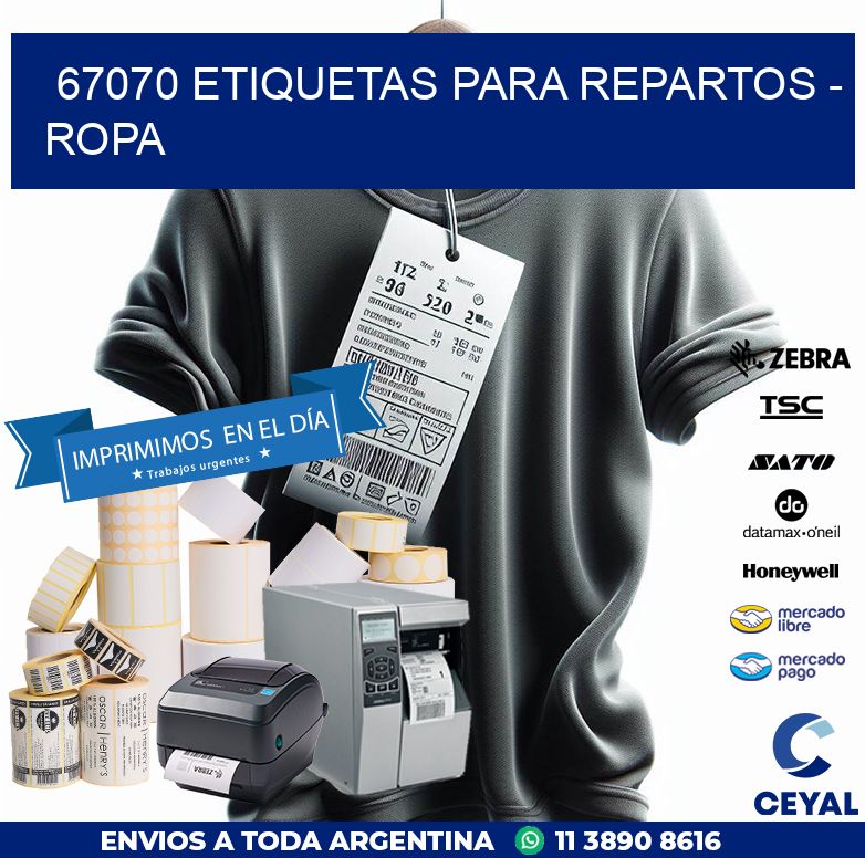 67070 ETIQUETAS PARA REPARTOS - ROPA