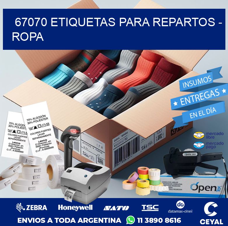 67070 ETIQUETAS PARA REPARTOS – ROPA