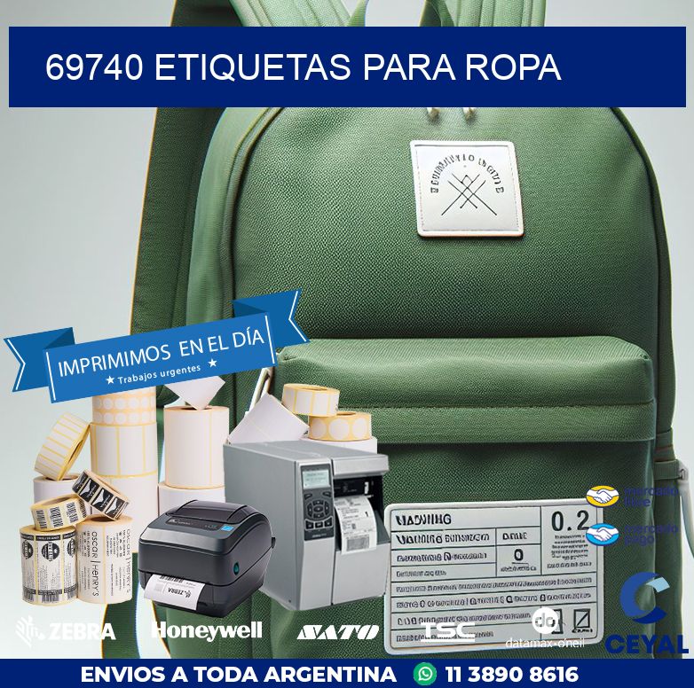 69740 ETIQUETAS PARA ROPA