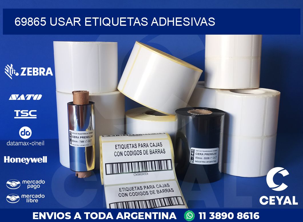 69865 USAR ETIQUETAS ADHESIVAS