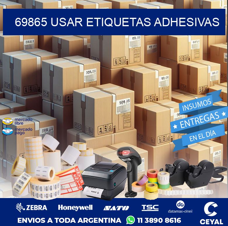 69865 USAR ETIQUETAS ADHESIVAS