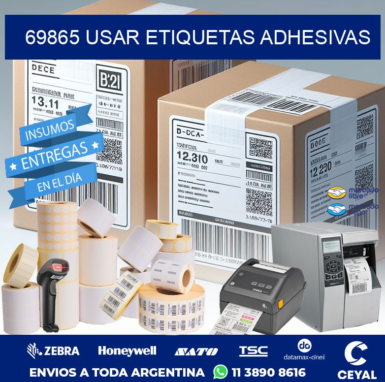 69865 USAR ETIQUETAS ADHESIVAS