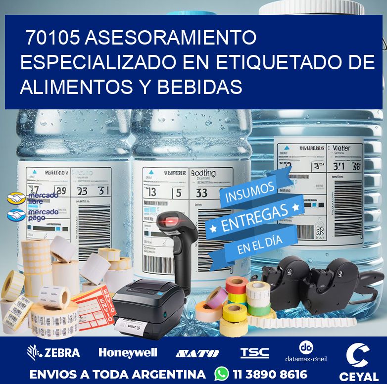 70105 ASESORAMIENTO ESPECIALIZADO EN ETIQUETADO DE ALIMENTOS Y BEBIDAS