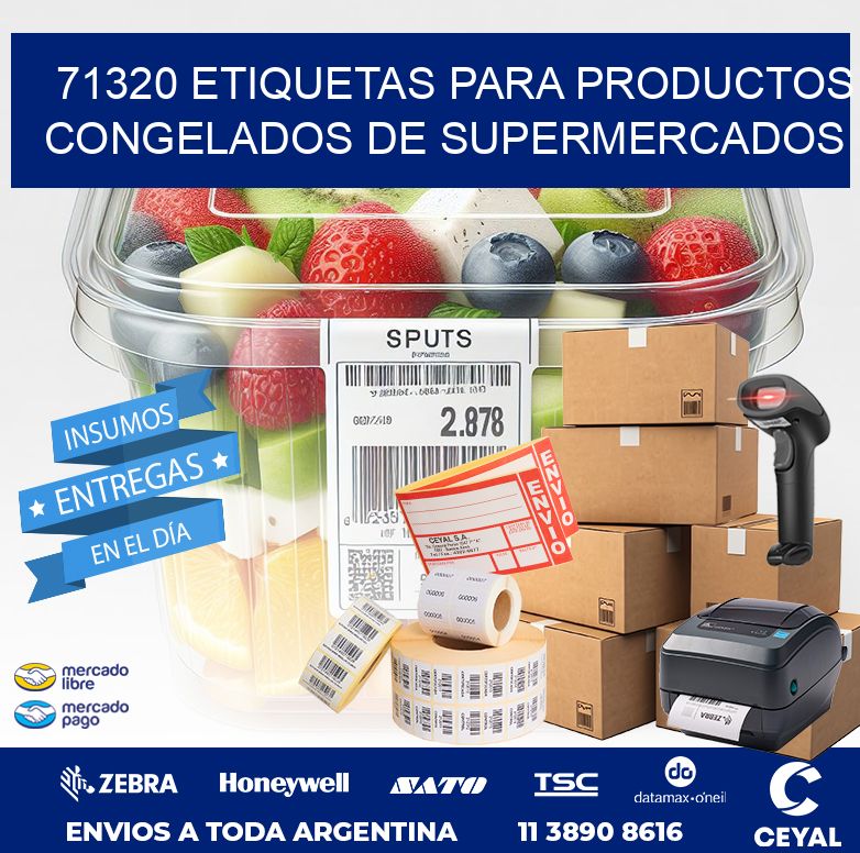 71320 ETIQUETAS PARA PRODUCTOS CONGELADOS DE SUPERMERCADOS