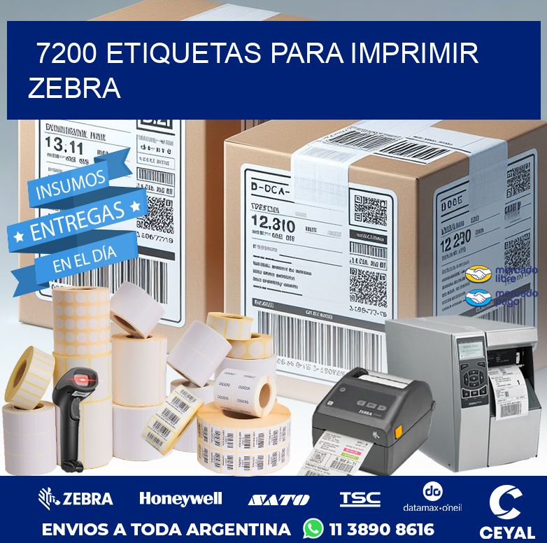 7200 ETIQUETAS PARA IMPRIMIR ZEBRA