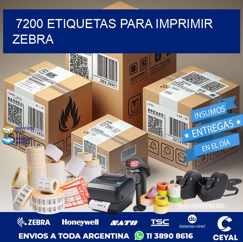 7200 ETIQUETAS PARA IMPRIMIR ZEBRA