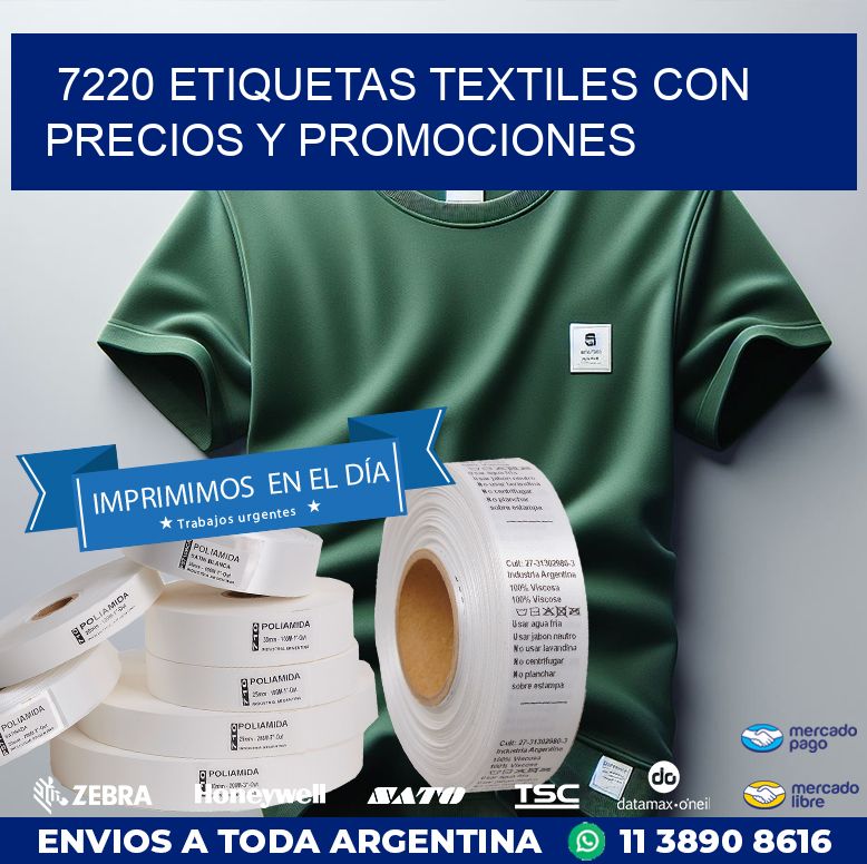 7220 ETIQUETAS TEXTILES CON PRECIOS Y PROMOCIONES