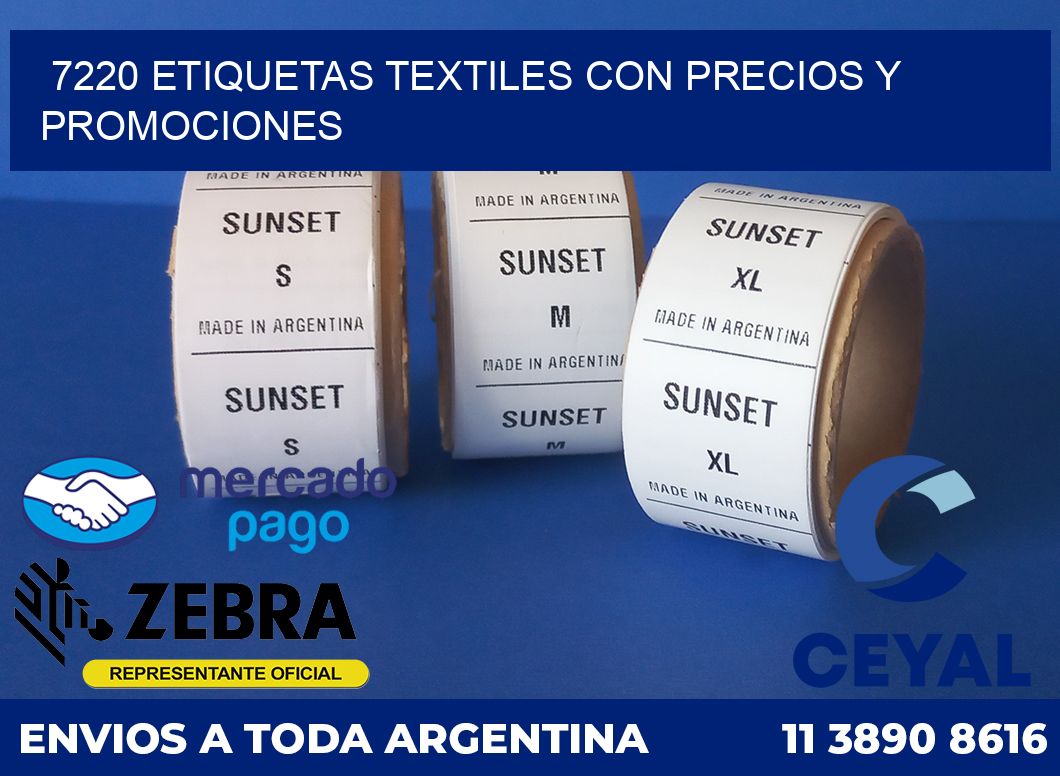 7220 ETIQUETAS TEXTILES CON PRECIOS Y PROMOCIONES