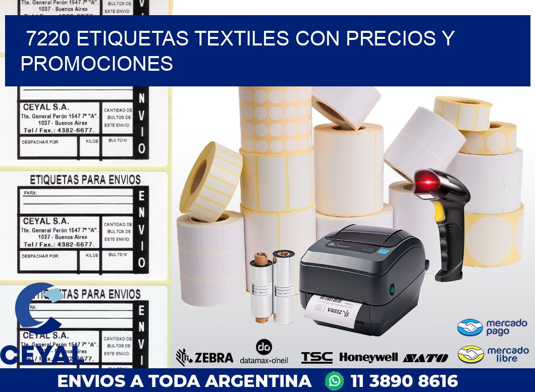 7220 ETIQUETAS TEXTILES CON PRECIOS Y PROMOCIONES