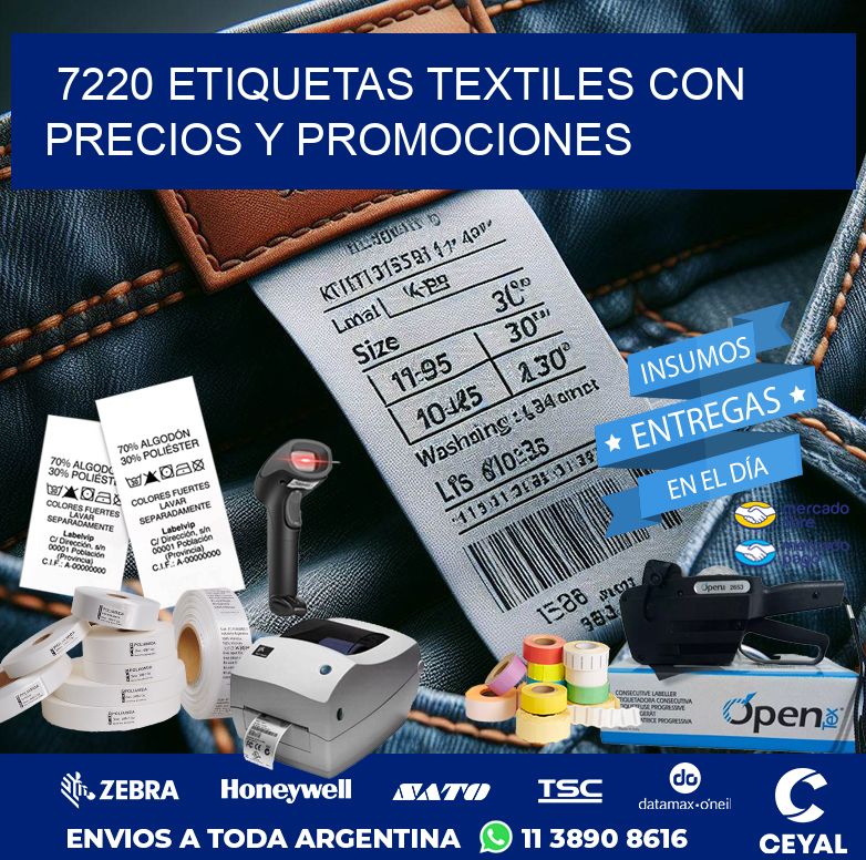 7220 ETIQUETAS TEXTILES CON PRECIOS Y PROMOCIONES